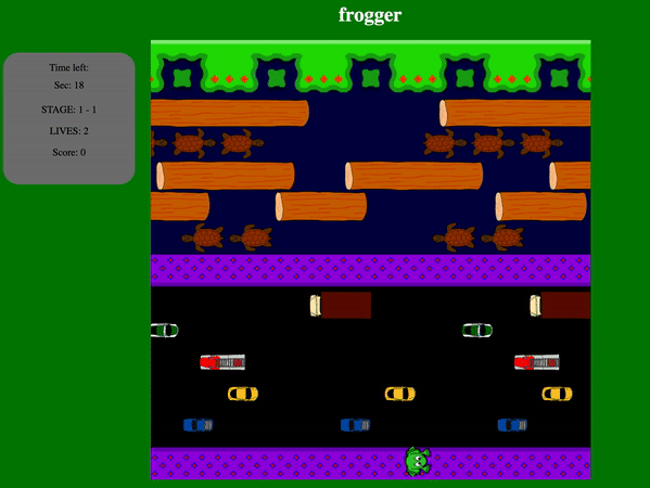 gif of frogger made in javascript